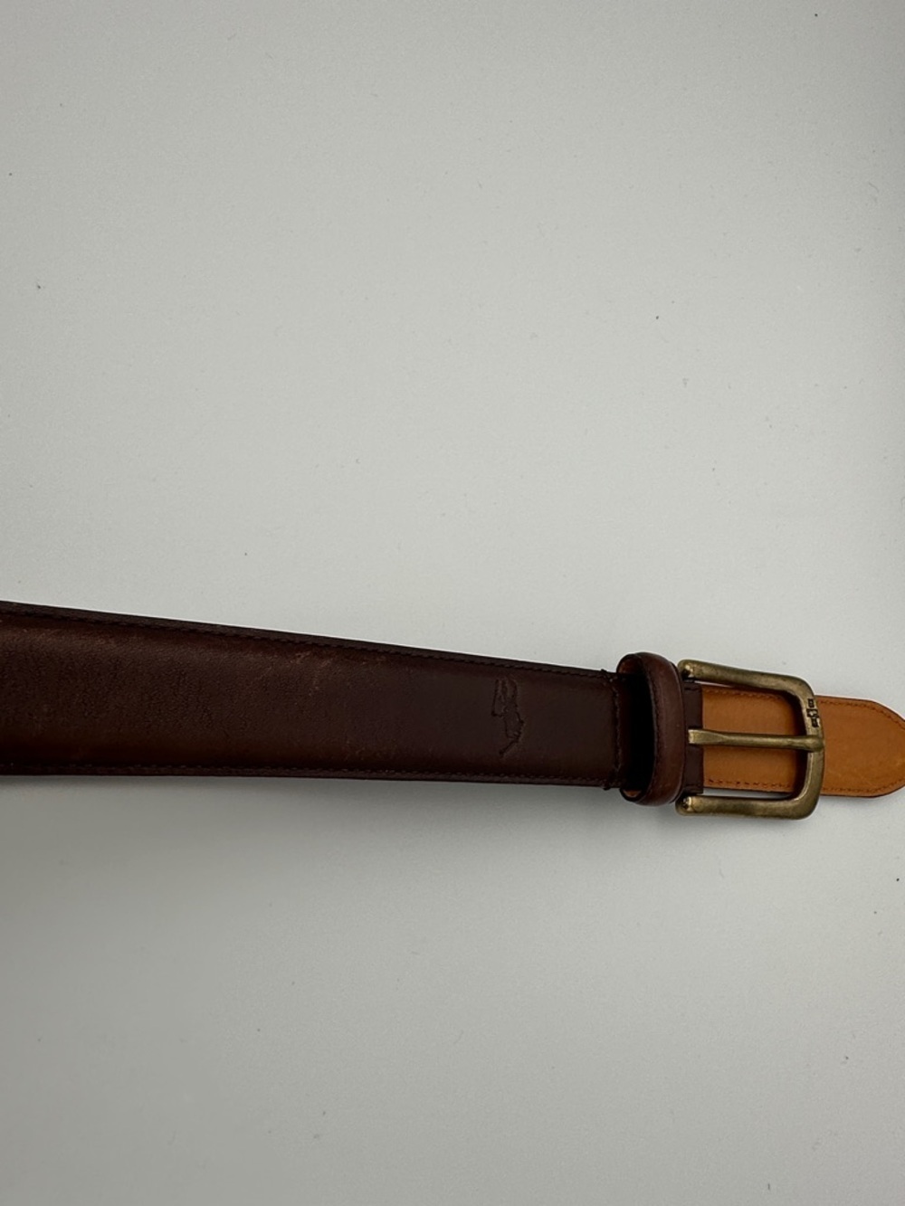 Polo Ralph Lauren Vintage Italian Leather Belt Sz34 Used - Picture 8 of 12